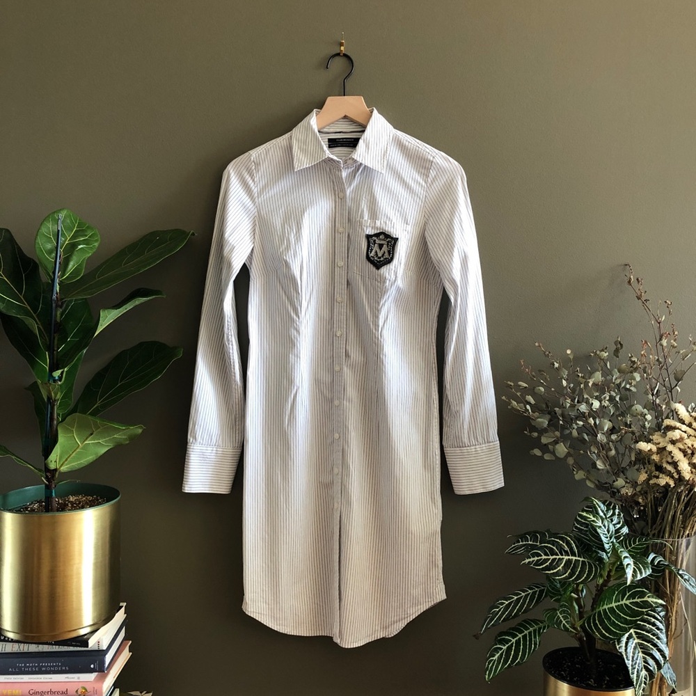 Club Monaco Striped Shirt Dress